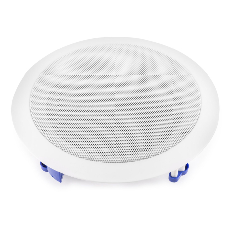 Haut-parleur plafond métal avec grille laqué blanc - 40 Watts/100 Volts