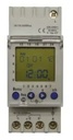 Horloge digitale DTD, programmation hebdomadaire, écran LCD, fixation rail DIN, 2M, 230V AC, 1 contact inverseur (58 pas), programmation intuitive