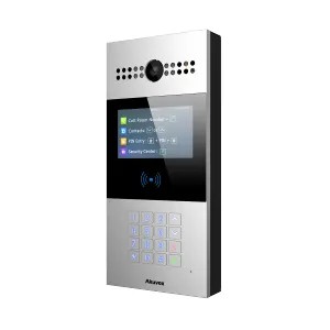 Interphone vidéo Android SIP avec écran LCD. Caméra 2MP Grand angle 116° Façade aluminium. Anti-vandale. Prévoir boitier de montage.