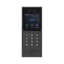 Interphone vidéo Android SIP écran 4' 1080p IK10 avec boucle magnetique, clavier numérique. Caméra 2MP Grand angle 115°. Façade Acier inoxydable. Montage saillie