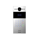 Interphone vidéo SIP avec clavier et lecteur de carte RF. Caméra 2MP Grand angle 120° Anti-vandale. Version saillie. Prévoir boitier de montage pour encastré.