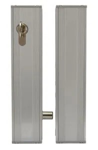 Kit de montage en applique pour le verrou électromagnétique universel DBM1500EC, livré avec 2 jeux de plaques (avec et sans emplacement pour le cylindre européen)