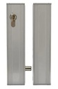 Kit de montage en applique pour le verrou électromagnétique universel DBM1500EC, livré avec 2 jeux de plaques (avec et sans emplacement pour le cylindre européen)