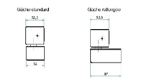 Kit de pose en applique rallonge de 40mm pour Verrou motorisé GRS623320 compact 2 Vantaux