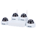 Kit de vidéosurveillance Uniview - Connexion Ethernet et WiFi - NVR 4 canaux IP - 4 caméras dômes IP67 - Plug & play - Interface WEB, CMS, Smartphone et NVR