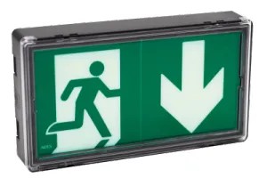LUMIO 45 48-230 NOIR (LSC) Evacuation 100% LED 45 lm / de 48 à 220 Vdc et 230 Vac / IP42 IK08