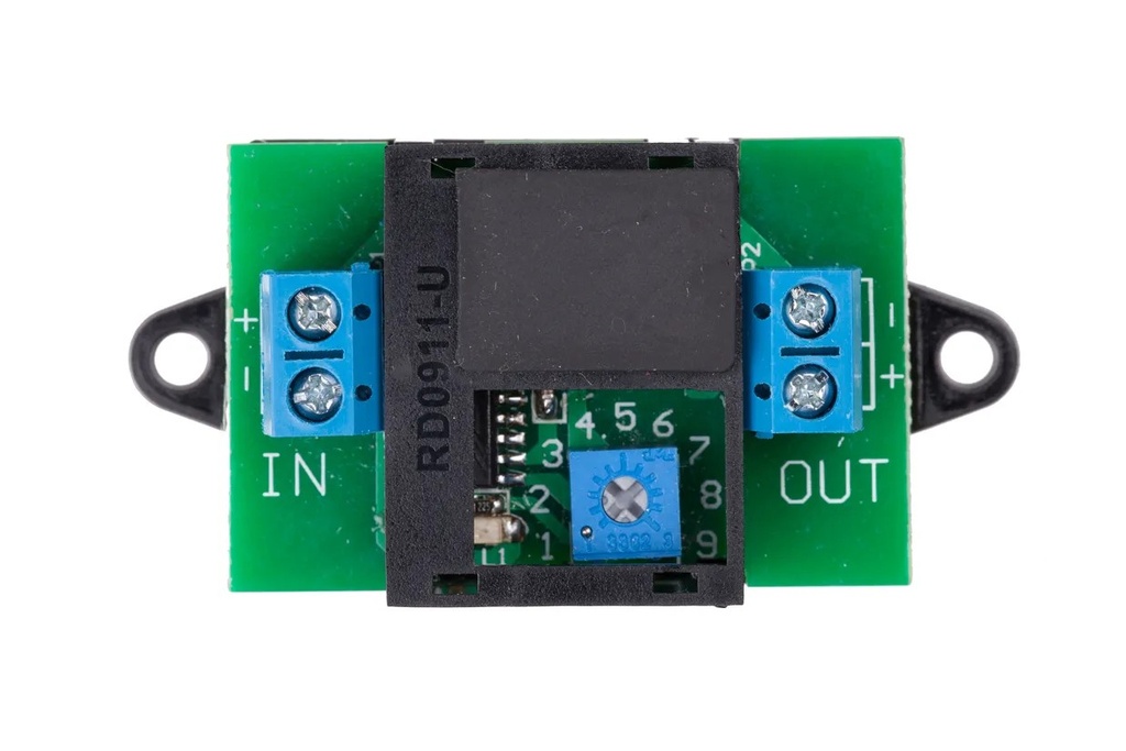Module temporisation universel TM, 12 à 24V DC, temporisation de 1 à 60 secondes, commande par rupture de courant, sortie alimentée