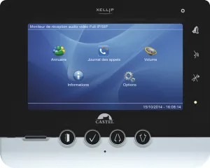 Moniteur de réception audio vidéo avec écran couleur 7 pouces tactile - alimentation  PoE