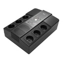 Onduleur monophasé interactif en ligne Puissance 600VA/360W Entrée 220~240 Vac /Sortie 230 Vac 6 sorties SAI/UPS protégées Temps de recharge 6~8 h Batterie plomb-acide scellée (incluse)