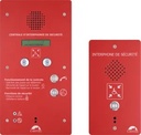 1 poste REFUGE EAS + 1 centrale d'interphonie gamme REFUGE avec afficheur LCD et alim secourue, livré pré-configuré avec kit de programmation.
