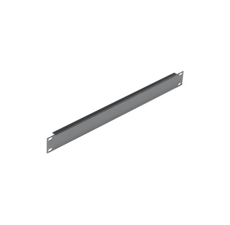 Plaque vierge acier noir 19", 1U Plaque vierge acier
