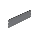 Plaque vierge acier noir 19", 3U Plaque vierge acier
