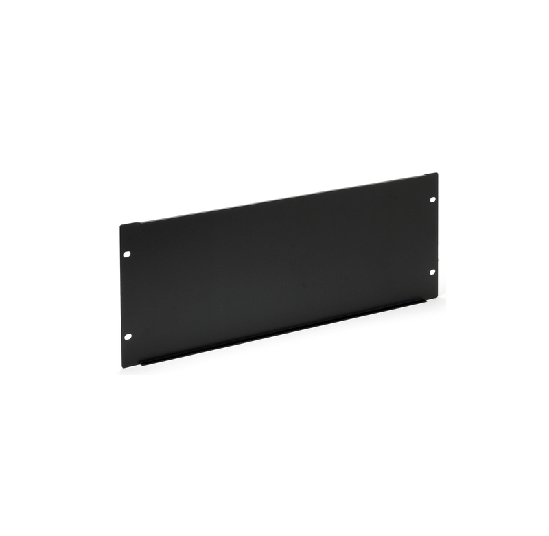 Plaque vierge acier noir 19", 4U Plaque vierge