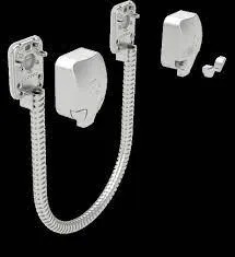 Passage de câble DLX, pose en applique, antivandale, longueur 40 cm, Ø extérieur 12 mm / Ø intérieur 9,5 mm, Gaine acier zingué, IP64, IK08