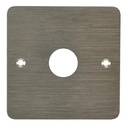 Plaque acier inox SSP200, 80 x 80 mm, perçage diamètre 19 mm, sans marquage de plaque