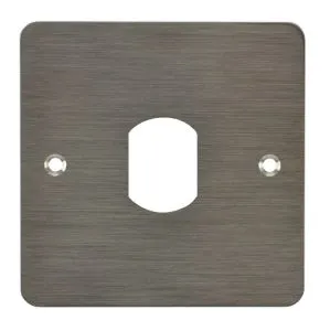 Plaque acier inox SSP225, 80 x 80 mm, perçage tête VIGIK / T25, sans marquage de plaque