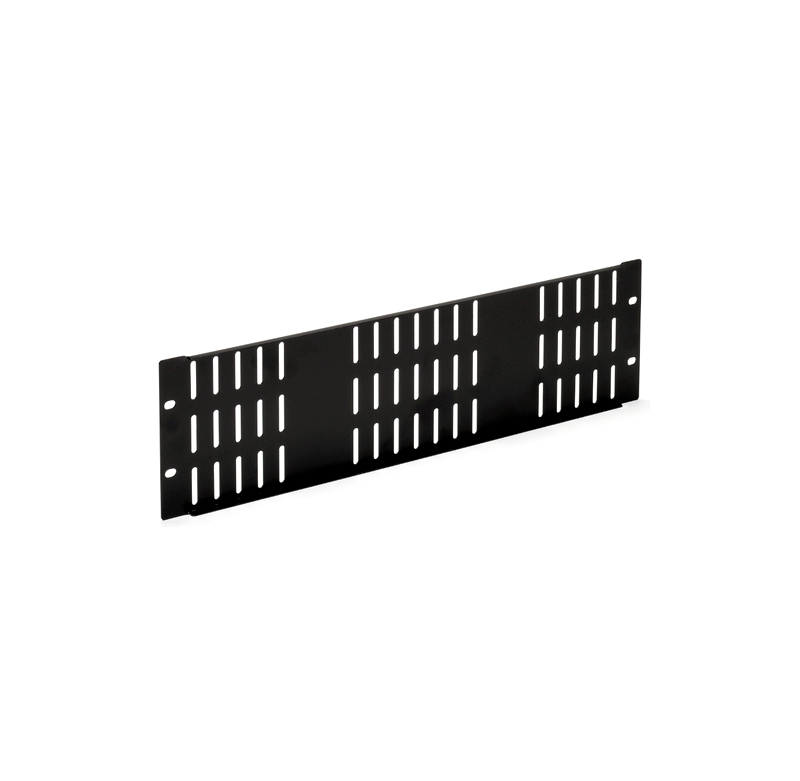 Plaque ajourée en acier noir 19", 3U Plaque ajourée en acier