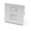 Plastron PLAT EXCEL 45x45 1 PORT BLANC