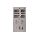 Platine aluminium HAUT-RISQUE audio 10 appels 2 rangées avec clavier