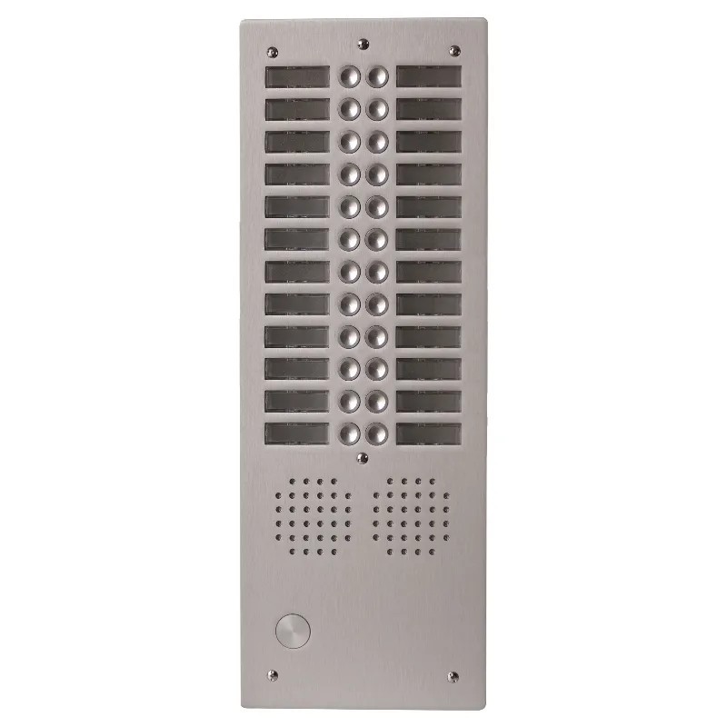 Platine aluminium HAUT-RISQUE audio 24 appels 2 rangées