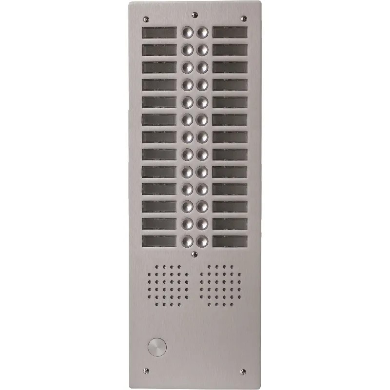 Platine aluminium HAUT-RISQUE audio 28 appels 2 rangées