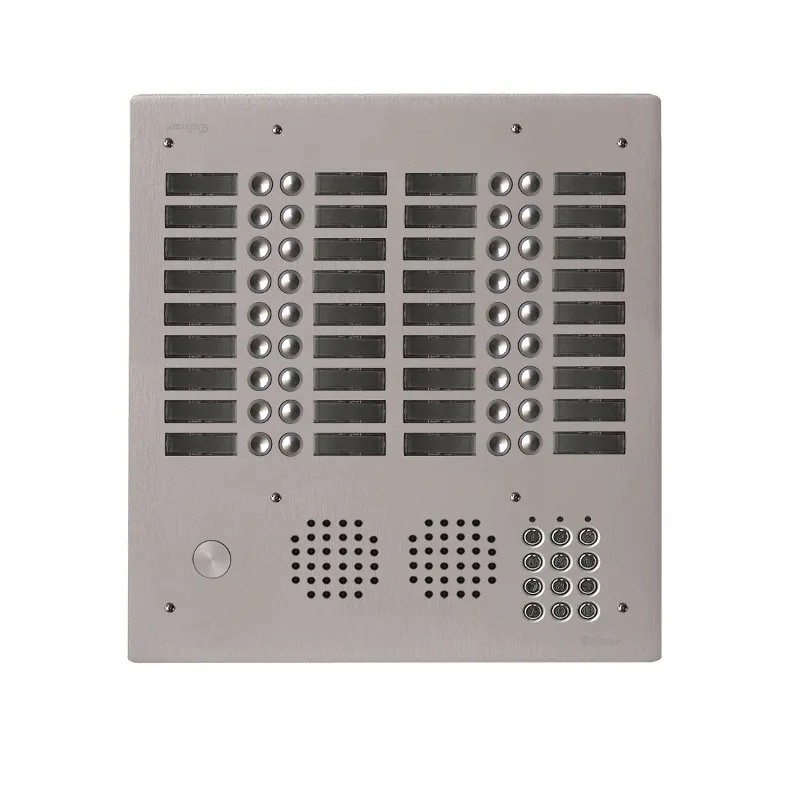 Platine aluminium HAUT-RISQUE audio 36 appels 4 rangées avec clavier