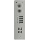 Platine aluminium HAUT-RISQUE audio 4 appels 1 rangée avec clavier