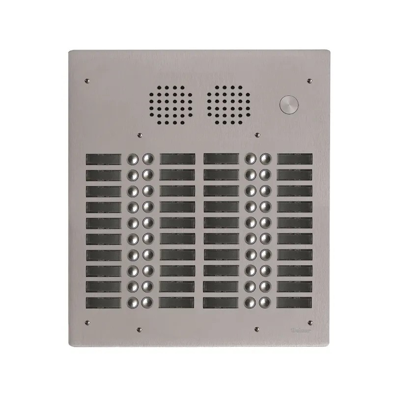 Platine aluminium HAUT-RISQUE audio 40 appels 4 rangées