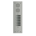 Platine aluminium HAUT-RISQUE audio 8 appels 1 rangée