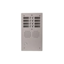 Platine aluminium HAUT-RISQUE audio 8 appels 2 rangées