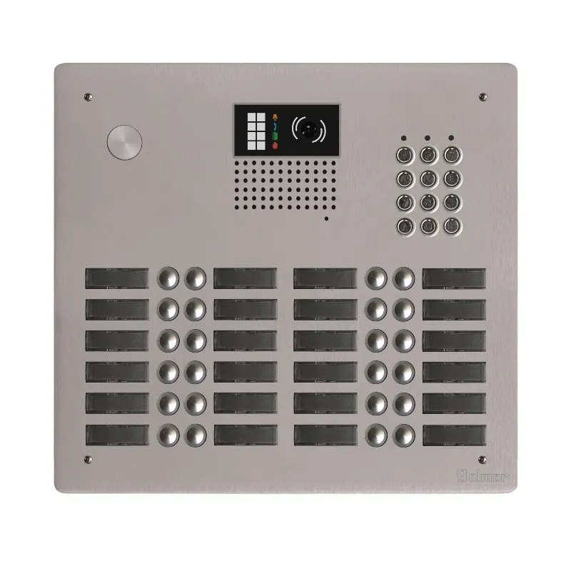 Platine aluminium HAUT-RISQUE audio/vidéo  (GB2)  24 boutons 4 rangées + clavier 