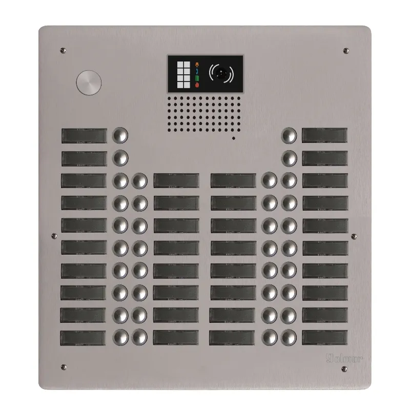 Platine aluminium HAUT-RISQUE audio/vidéo  (GB2)  36 boutons 4 rangées 