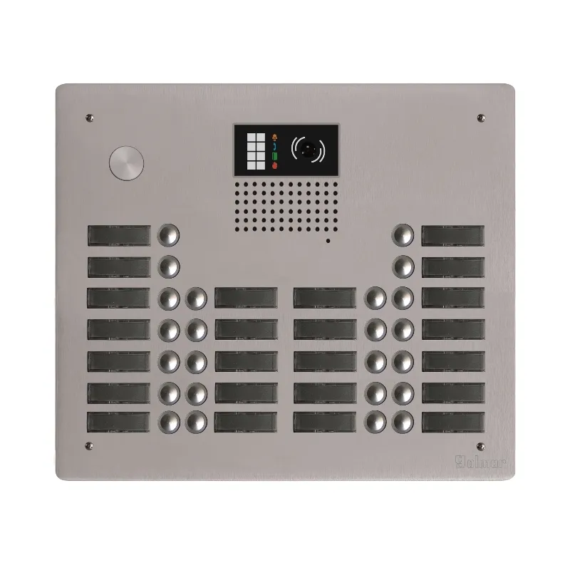 Platine aluminium HAUT-RISQUE audio/vidéo (GB2)   24 boutons 4 rangées 