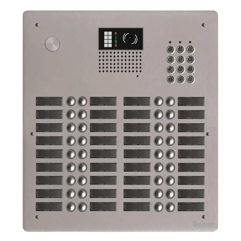 Platine aluminium HAUT-RISQUE audio/vidéo (GB2)   36 boutons 4 rangées + clavier 