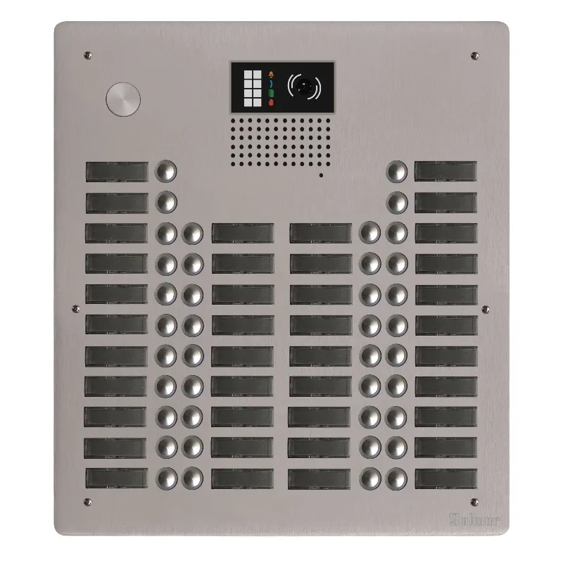 Platine aluminium HAUT-RISQUE audio/vidéo (GB2)   40 boutons 4 rangées 