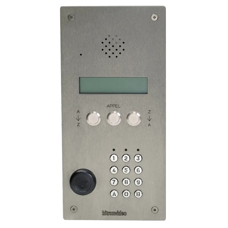 Platine digitale à défilement de noms inox 2.5 mm audio (1+N) avec clavier d'appel direct - gérée par HEXAWEB (HEXACT) 