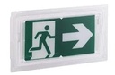 RIVA 45 48-230 Luminaire d'Evacuation pour Source Centralisée (LSC) 100% LED, 45 lm / IP 43 / IK 08 / multi-tension de 48 Vdc à 230 Vac / 1.2 W