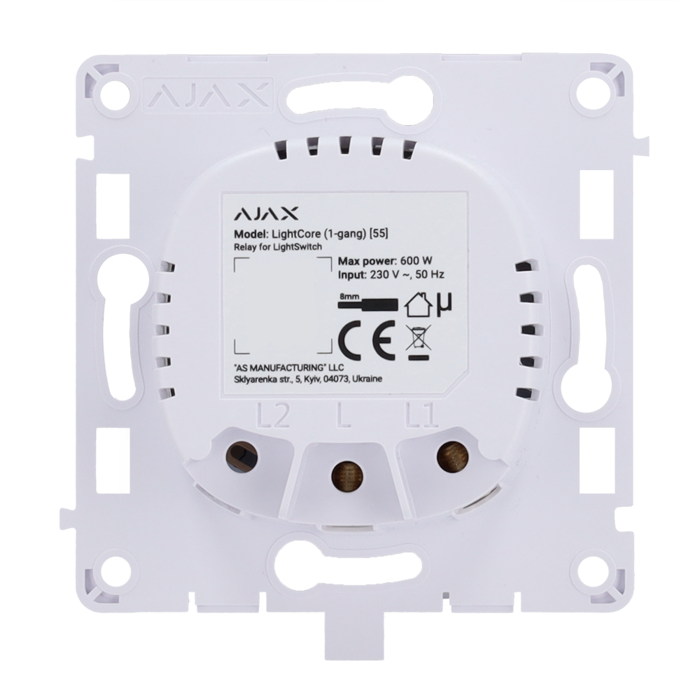 Relais interrupteur simple allumage sans fil 868 Mhz Jeweller Portée de communication jusqu'à 1100 m Alimentation 230 V CA 50 Hz Pas besoin de fil neutre