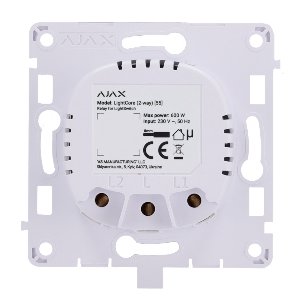 Relais interrupteur va et vient sans fil 868 Mhz Jeweller Portée de communication jusqu'à 1100 m Alimentation 230 V CA 50 Hz Pas besoin de fil neutre