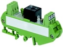 Module relais rail DIN, 12-30V AC/DC, 1 relais, 1 LED d'état, Maximum 250V AC / 10A - 30V DC / 10A