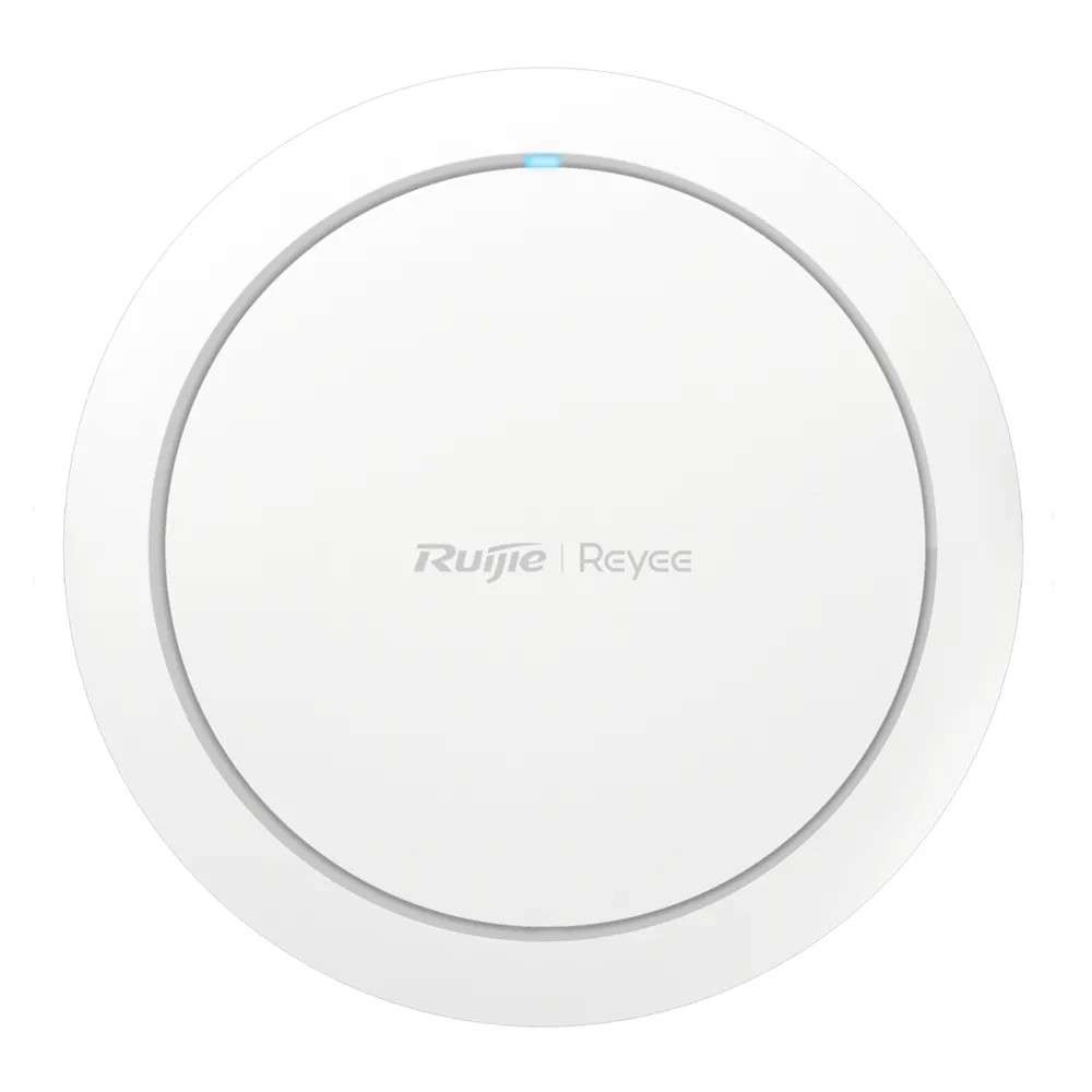 Reyee AP omnidirectionnel Wi-Fi 6 Fréquence 2,4 et 5 GHz / Largeur de canal 160 MHz Prend en charge les performances Wi-Fi 802.11a/b/g/n/ac/ax jusqu'à 3 000 Mbps Antennes MU-MIMO 2x2 en 2,4 GHz, 2x2 en 5 GHz
