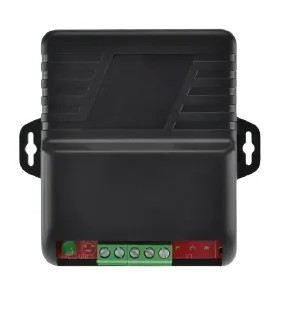 Récepteur radio 433,92 MHz, avec 1 canal, 15 utilisateurs, tension 12/24V AC/DC, portée radio jusqu'à 50 mètres maximum en champ libre