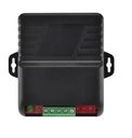 Récepteur radio 433,92 MHz, avec 1 canal, 15 utilisateurs, tension 12/24V AC/DC, portée radio jusqu'à 50 mètres maximum en champ libre