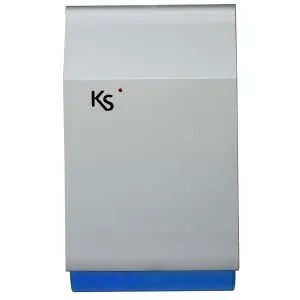 Sirène extérieure imago wls, bande 868 MHz/bidirectionnel, auto-alimentée et avec émetteur-récepteur et protection metallique galvanisée incassable (batterie exclue). Couleur: gris métallisé avec un fond transparent bleu.