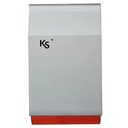 Sirène extérieure imago wls, bande 868 MHz/bidirectionnel, auto-alimentée et avec émetteur-récepteur et protection metallique galvanisée incassable (batterie exclue). Couleur: gris métallisé avec un fond transparent rouge.