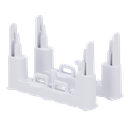 Support blanc pour modules Fibra Pour le boîtier FIBRA-CASE-D430-W Compatible avec les dispositifs Fibra: LineProtect, LineSplit et MultiRelay 