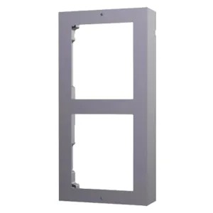 Support de surface pour portiers vidéo Deux modules Compatible avec le portier vidéo modulaire Safire Mesures: 219mm (H) x 107mm (La) x 32.7mm (Pr) Fabriqué en aluminium 