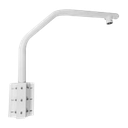 Support en cygne - Pour domes motorisées - Adapté pour une utilisation extérieure - Couleur blanche - Passage de cable