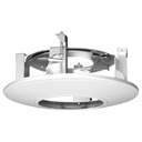 Support encastrablepout plafond - Pour caméras dôme - Fabriqué en aluminium - Couleur blanche - Compatible avec Hiwatch Hikvision - Passage de câble