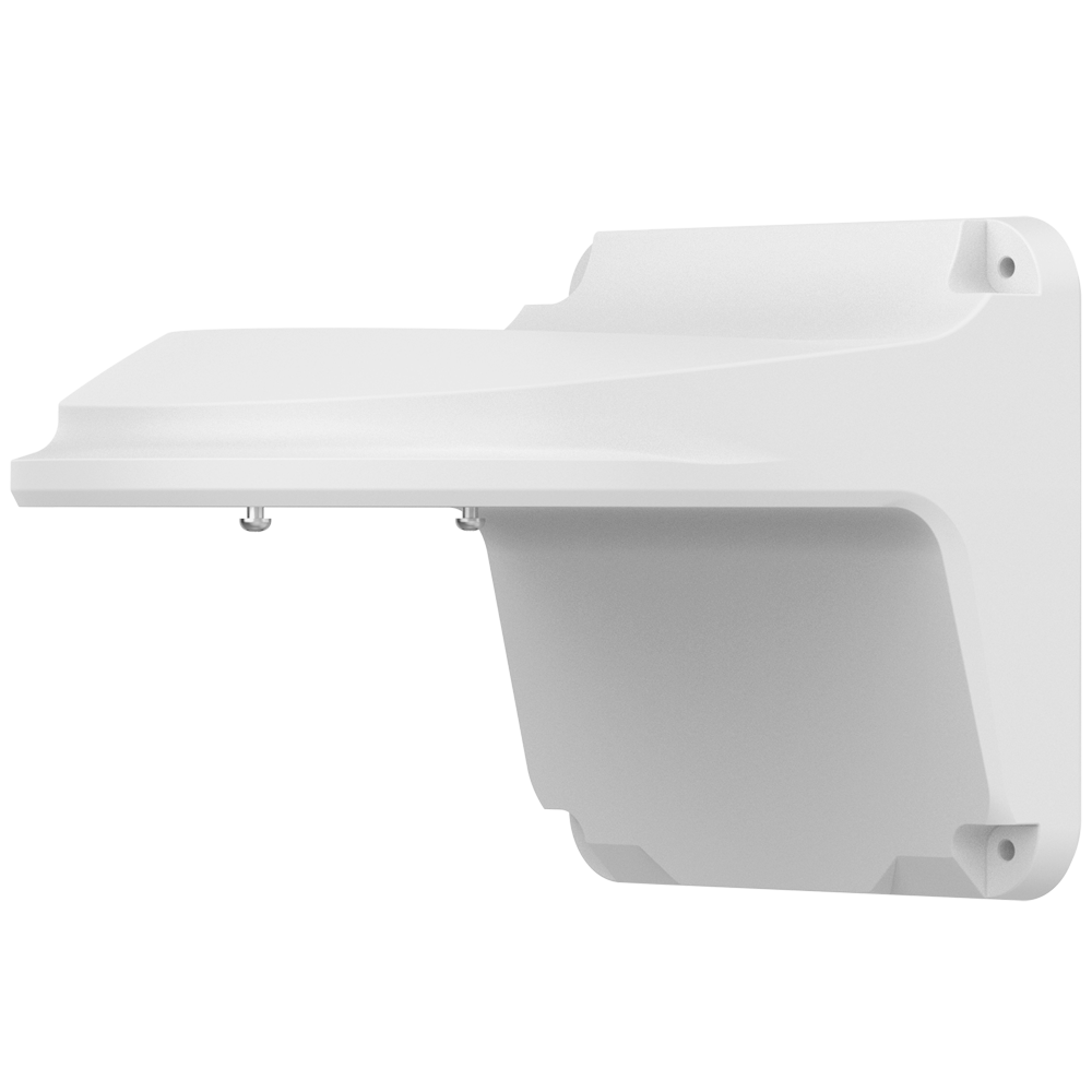 Support mural - Pour caméras dome - Adapté pour une utilisation extérieure - Couleur blanche - Passage de cable Compatible avec les caméras à double objectif de la série IPC322XSS (similaire à UNV-IPC3224SS-ADF28K-I1))